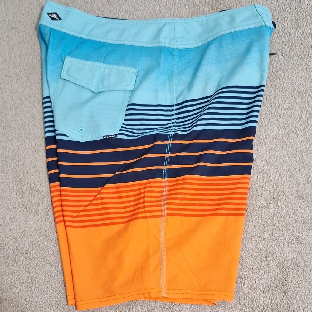 O'Neill Blue and Orange Board Shorts - Picture 4 of 6